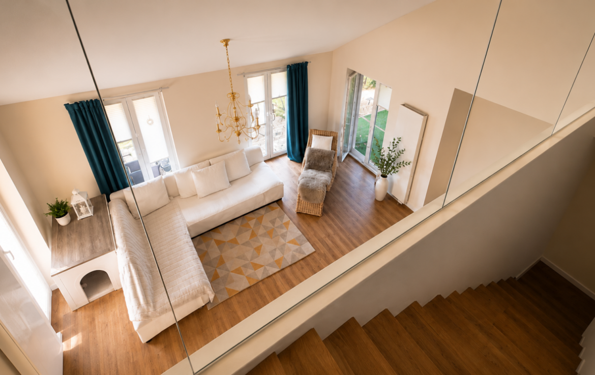 Blick in das Wohnzimmer