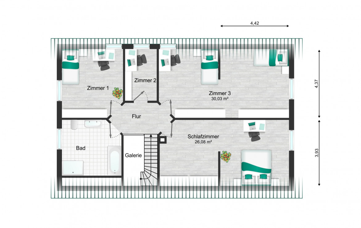 Grundriss 1OG