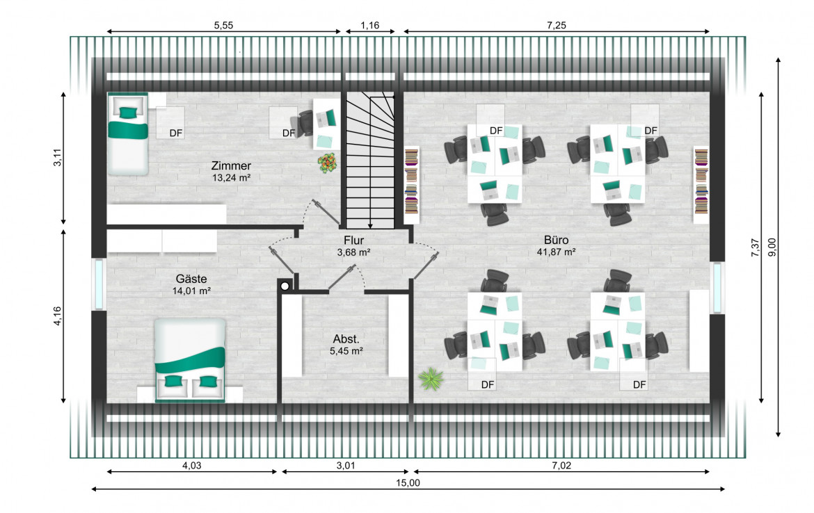 Grundriss Dachgeschoss